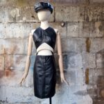Abito vintage vera pelle