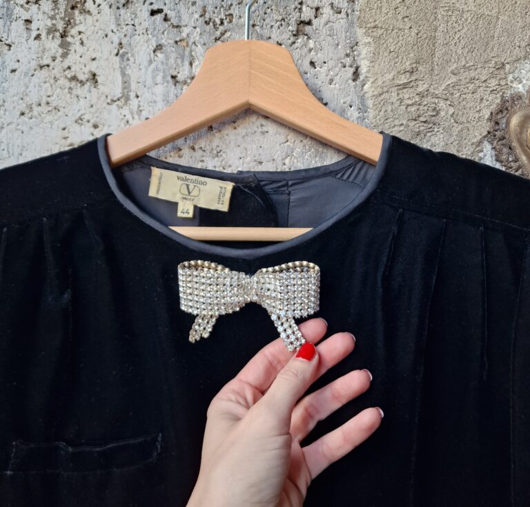 Abito vintage Valentino in velluto di Seta - immagine 11