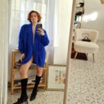 Capospalla in Pregiata Lana angora blu royal