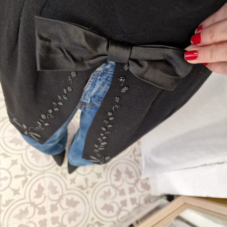 Abito vintage sartoriale nero - immagine 4