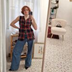 Gilet vintage tartan in lana