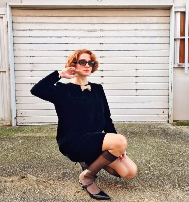 Abito vintage Valentino in velluto di Seta