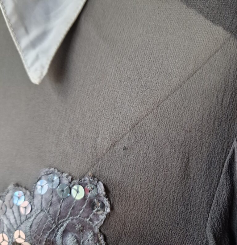 Abito vintage sartoriale seta e paillettes - immagine 9