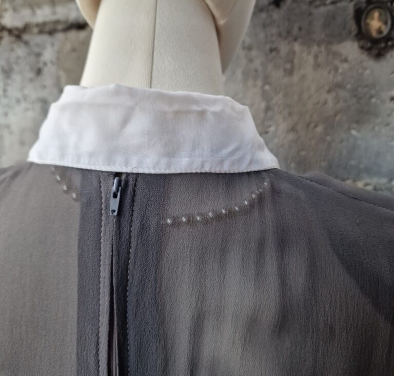 Abito vintage sartoriale seta e paillettes - immagine 7