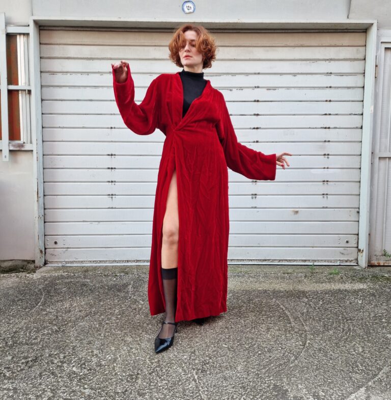 La Perla vestaglia in velluto rosso