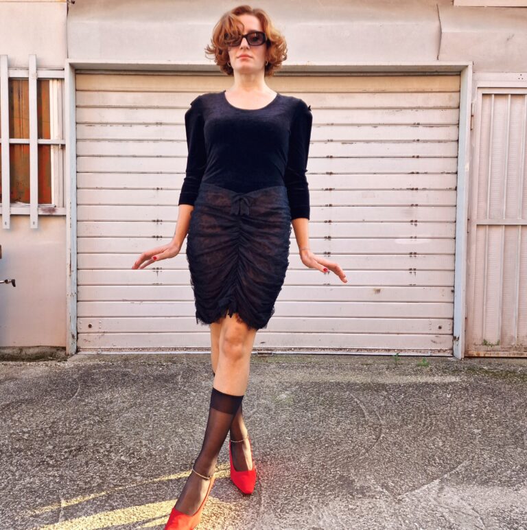 Moschino vintage dress velluto e pizzo - immagine 7