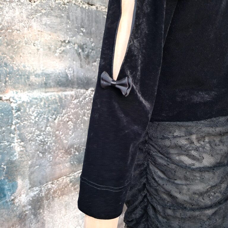 Moschino vintage dress velluto e pizzo - immagine 11