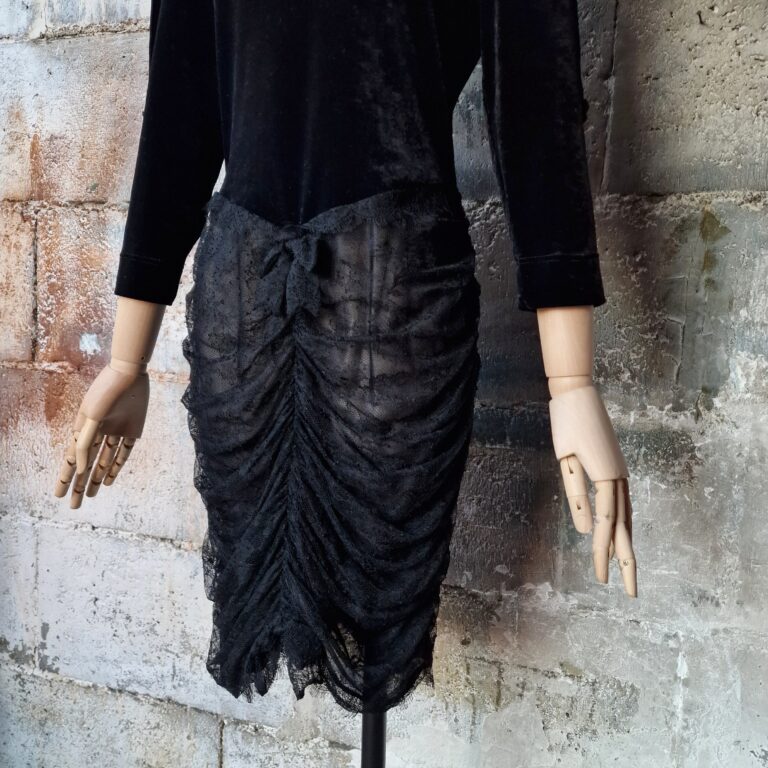 Moschino vintage dress velluto e pizzo - immagine 15