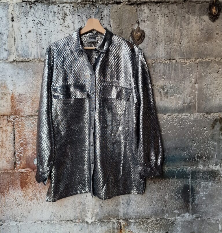 Camicia argento metallizzato Luisa Spagnoli