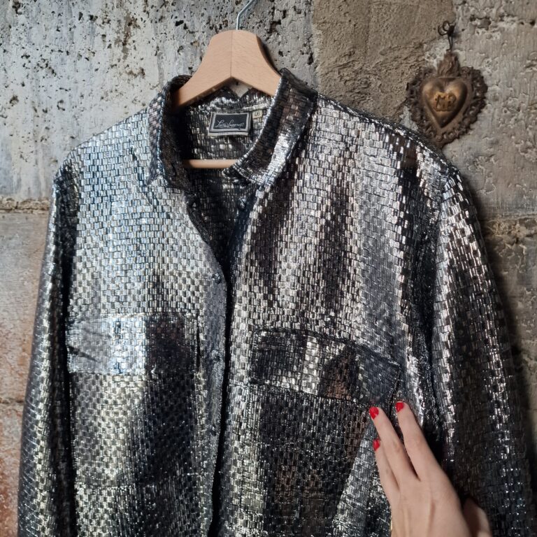 Camicia argento metallizzato Luisa Spagnoli - immagine 2