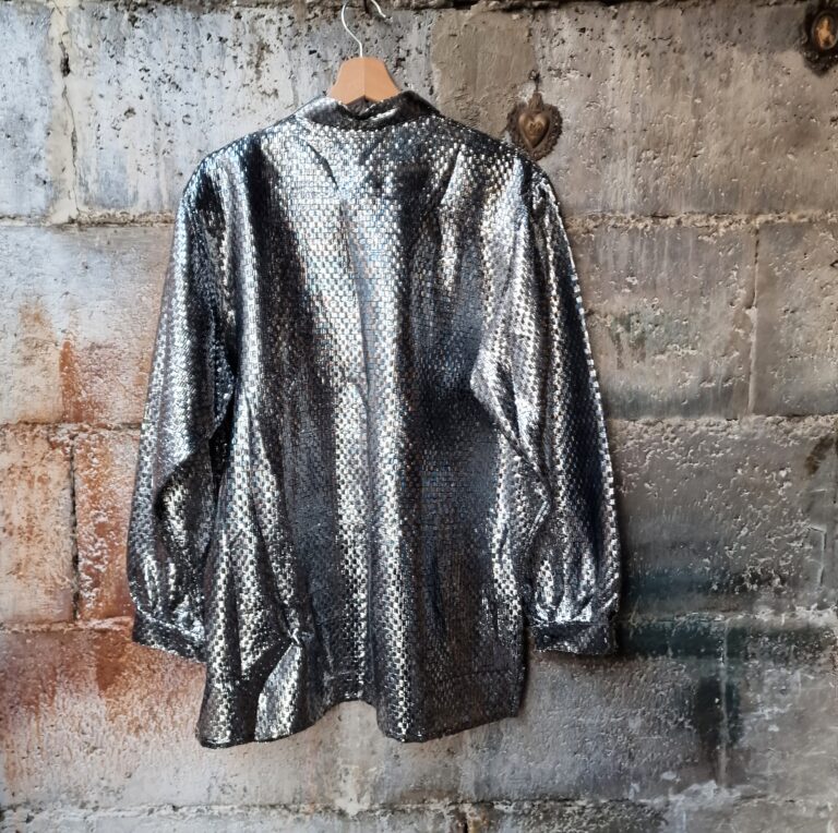 Camicia argento metallizzato Luisa Spagnoli - immagine 4