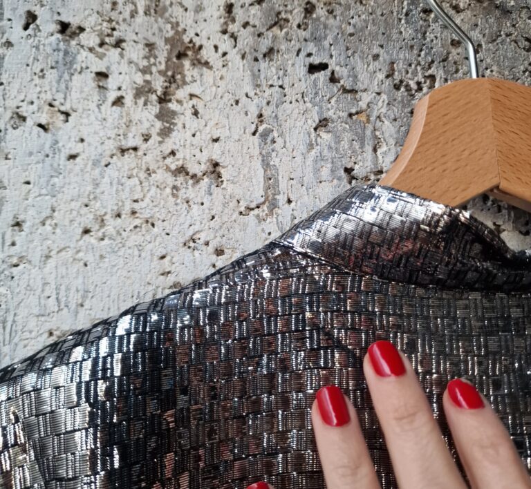 Camicia argento metallizzato Luisa Spagnoli - immagine 5