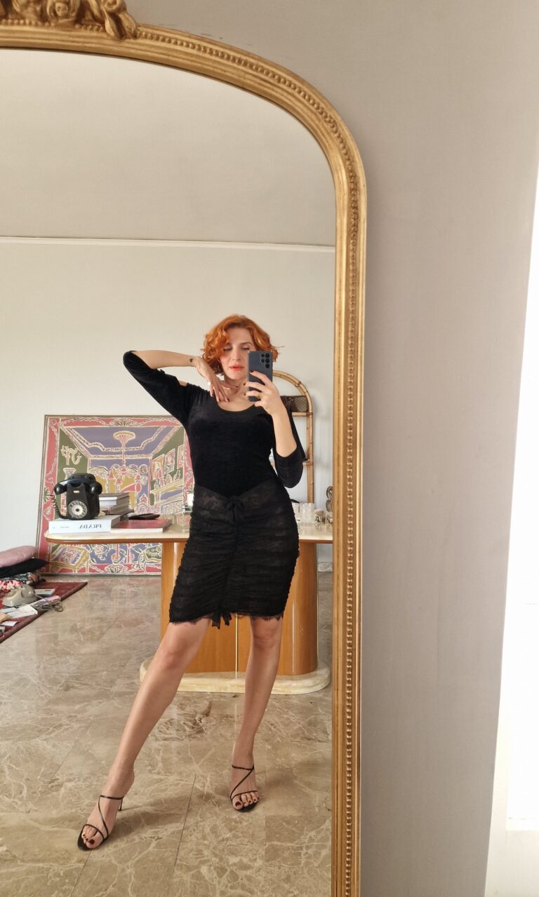 Moschino vintage dress velluto e pizzo