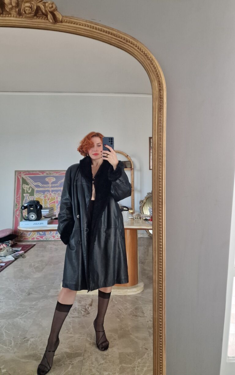 Cappotto pelle ed ecopelliccia by Marina Rinaldi