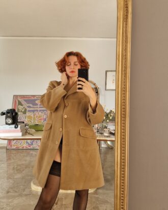 Cappotto vintage ma nuovo Pura Lana cammello