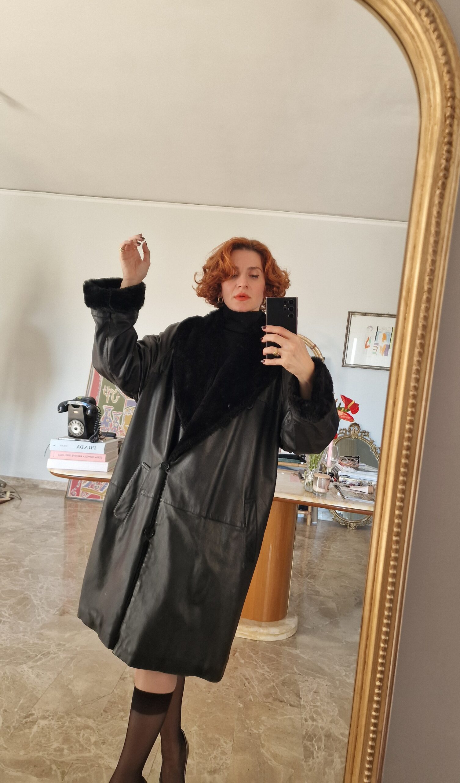 Cappotto pelle ed ecopelliccia by Marina Rinaldi - immagine 3