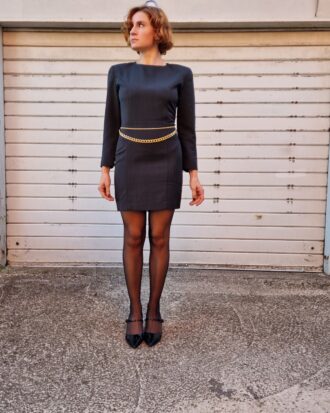 Vintage dress with chain belt
