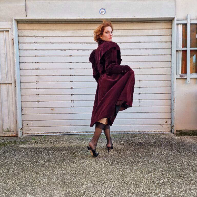 Roccobarocco vintage Victorian coat Burgundy - immagine 9