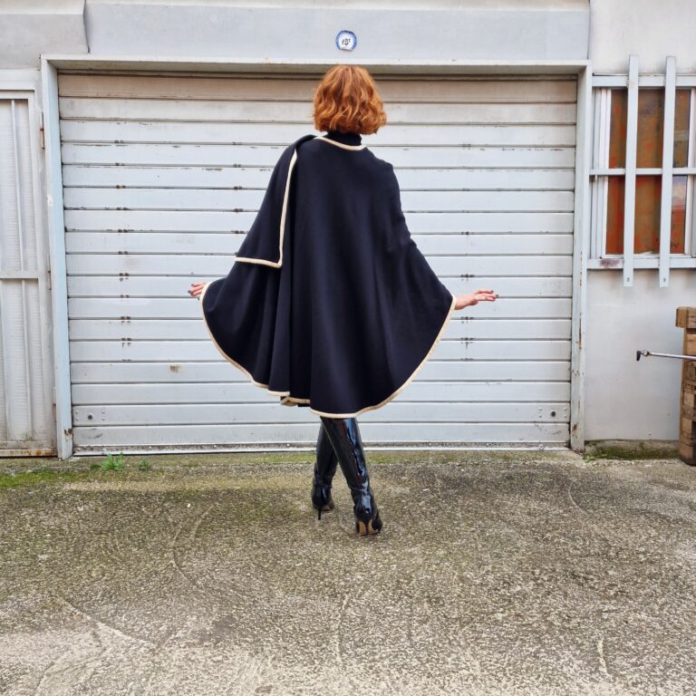 Mantella vintage sartoriale black&white - immagine 4