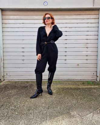 Chicness Jumpsuit nera vintage