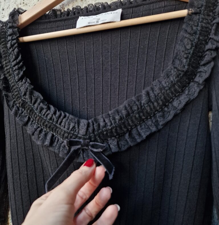 Maglia vintage con pizzo by Anna Molinari - immagine 6