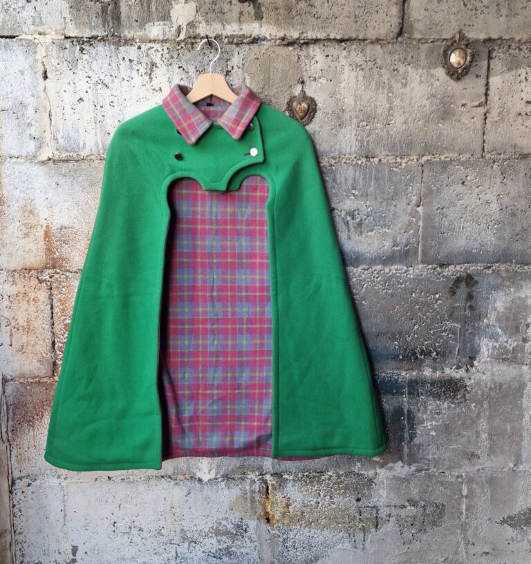 Cape mantella vintage anni 70 reversibile - immagine 12