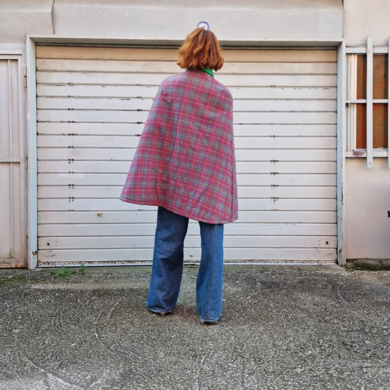 Cape mantella vintage anni 70 reversibile - immagine 9
