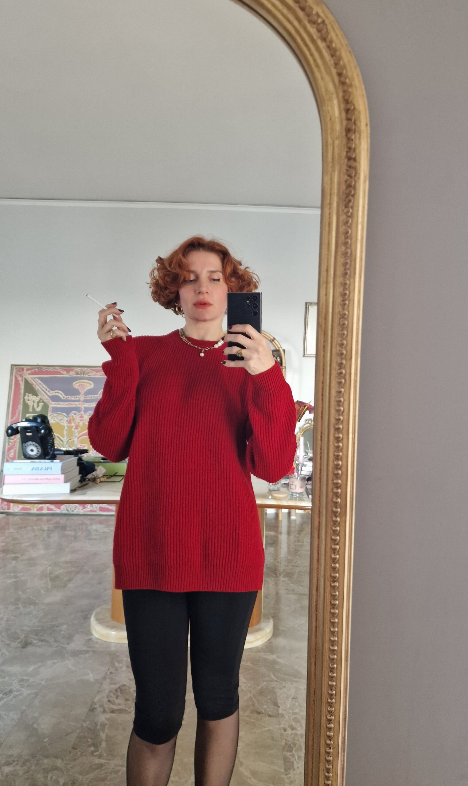 Maglione girocollo rosso by Parramatta in Puro Lambswool a maglia inglese, Nuovo. - immagine 2