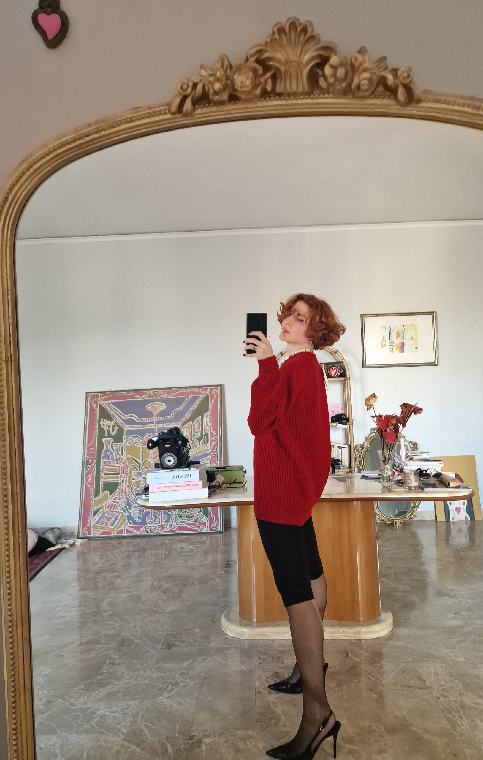 Maglione girocollo rosso by Parramatta in Puro Lambswool a maglia inglese, Nuovo. - immagine 3