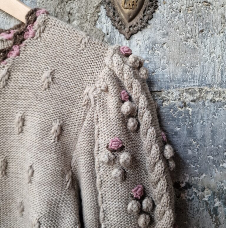 Cardigan tirolese Pura lana fatto a mano - immagine 8