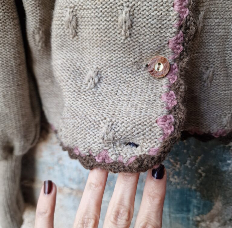 Cardigan tirolese Pura lana fatto a mano - immagine 7
