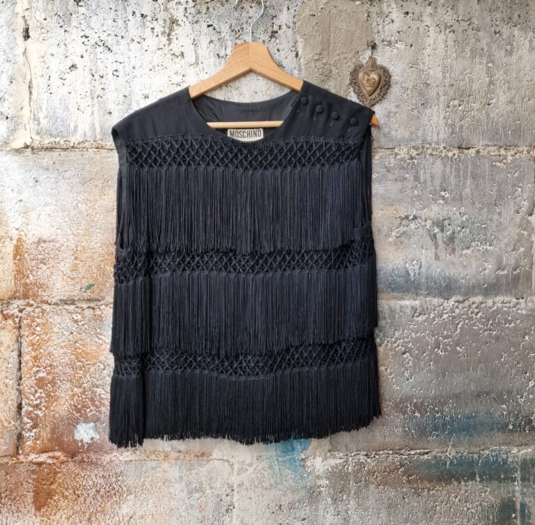 Moschino vintage rare fringe top
