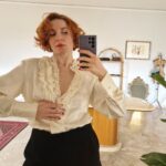 Byblos camicia Pura Seta e pizzo valencienne