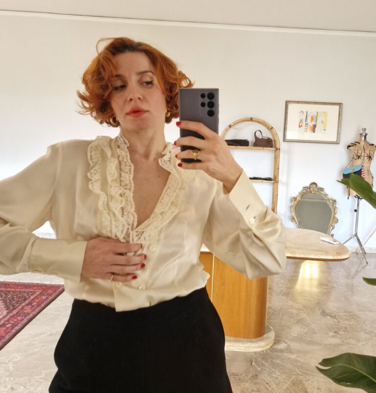 Byblos camicia Pura Seta e pizzo valencienne