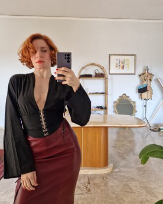 Camicia bustier nera by Love sex Money