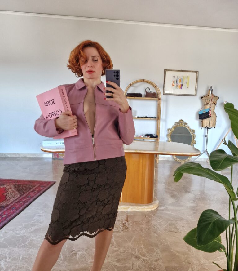 Giacca in vera pelle Rosa Malva - immagine 3