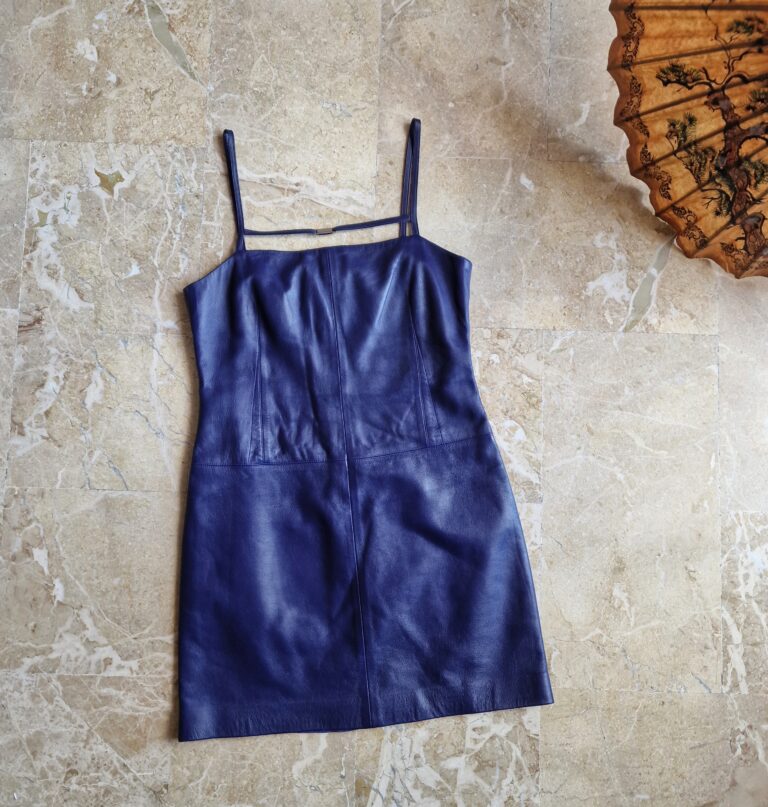 Purple leather dress by Versace jeans Couture - immagine 2