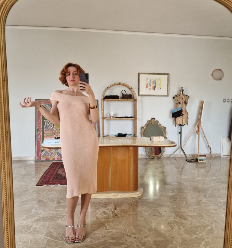 Abito in maglia rosa Light by FENDI