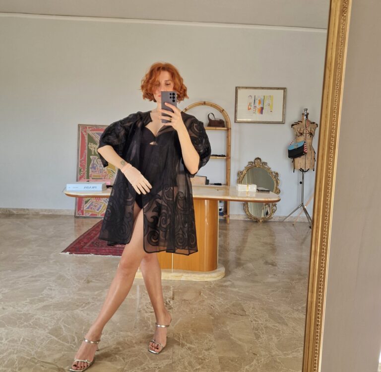 Fendi vintage Organza cape - immagine 2