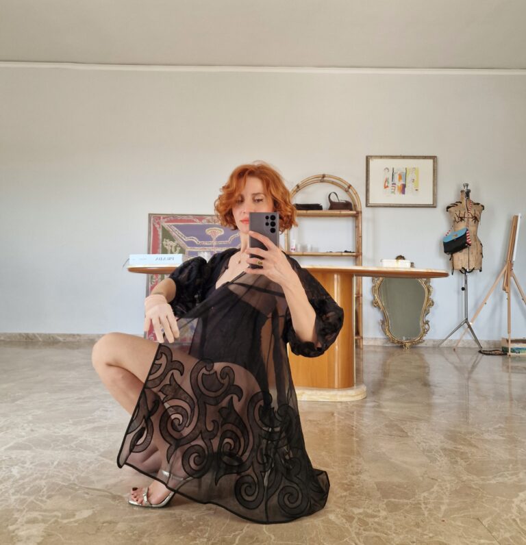Fendi vintage Organza cape - immagine 7