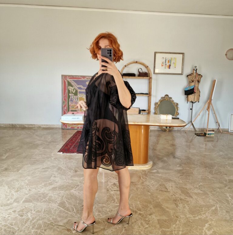 Fendi vintage Organza cape - immagine 4