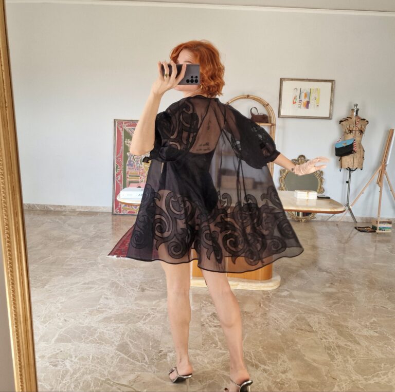 Fendi vintage Organza cape - immagine 9