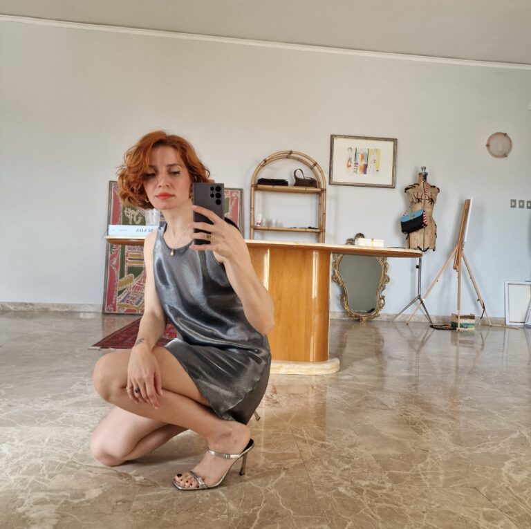 Abito Argento liquido vintage anni 90 - immagine 3