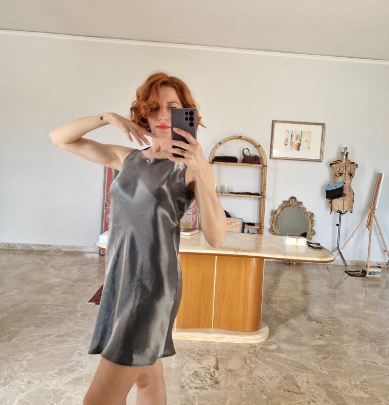 Abito Argento liquido vintage anni 90