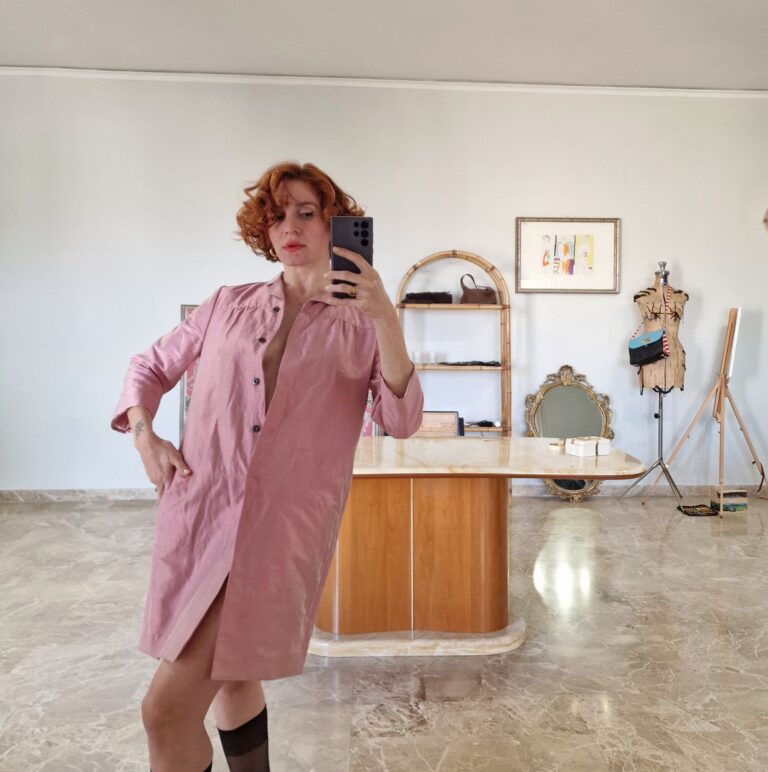 Alberto Biani capospalla shantug Seta rosa - immagine 9