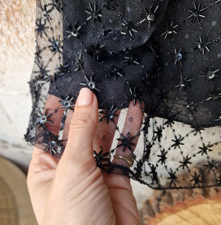 Abito vintage paillettes e perline - immagine 6
