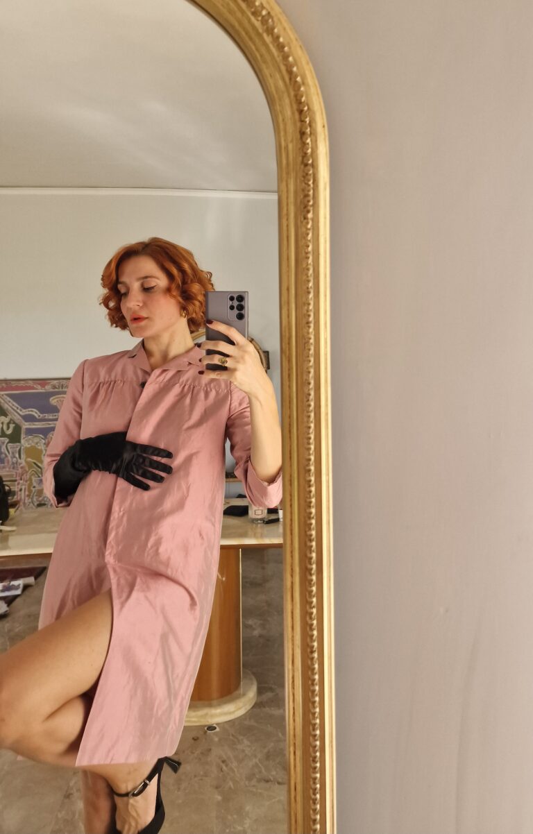 Alberto Biani capospalla shantug Seta rosa - immagine 6