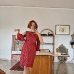 Prezioso abito vintage Sartoriale in Pura Seta Mulberry