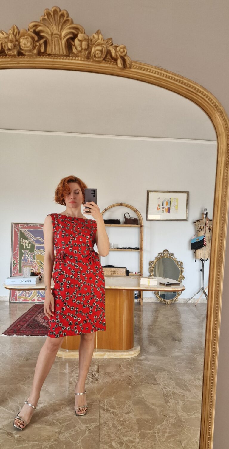 Prezioso abito vintage Sartoriale in Pura Seta Mulberry - immagine 2