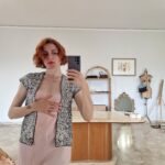 Gilet vintage con ricami e paillettes